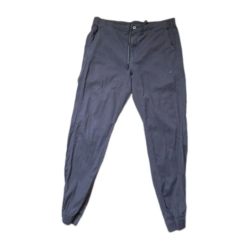 Mack Weldon Jogger Pants Navy Drawstring Stretch Tapered Mens Large GUC